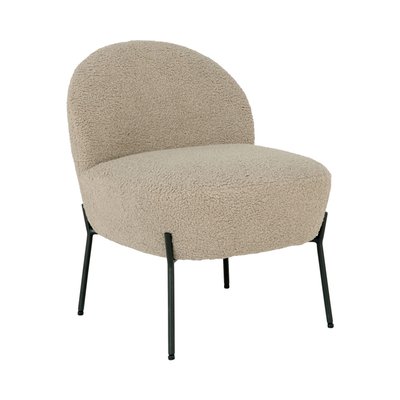 Fauteuil en tissu bouclette et métal- MERIDA HOUSE NORDIC