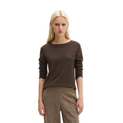 Pull-over en maille fine regular en doux mélange de laine vierge MARC O'POLO
