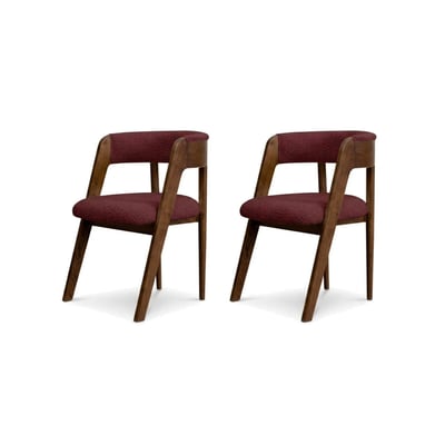 Lot de 2 chaises tissu bouclette, BASTIDE BOBOCHIC