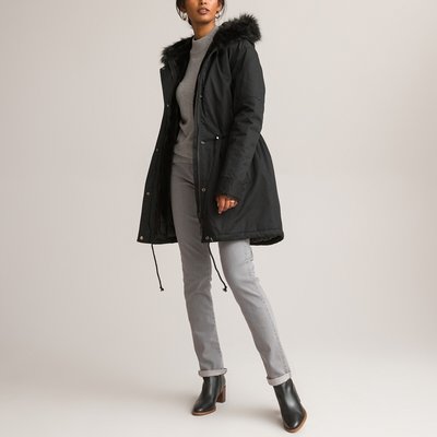 Halflange parka met vaste kap, volop winter ANNE WEYBURN