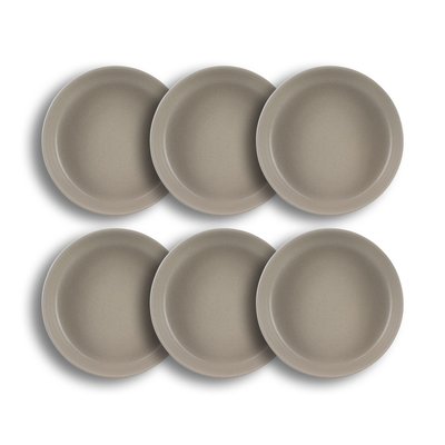 Lot de 6 assiettes coupes en grès 20,5cm, ARITA NOVASTYL