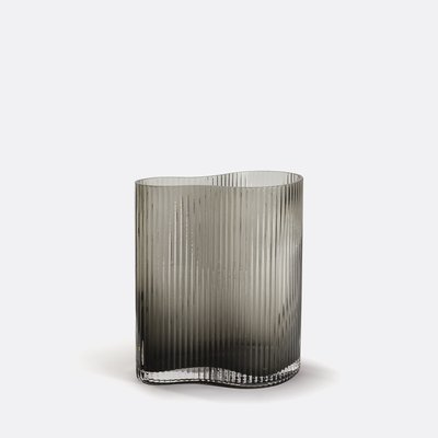 Vase en verre fumé strié H21 cm, Anija LA REDOUTE INTERIEURS