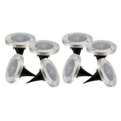 Lot de 8 spots solaires ronds DECKY LUMISKY