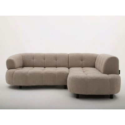 Canapé d'angle convertible 3 places en tissu lisse, LOVELY BOBOCHIC