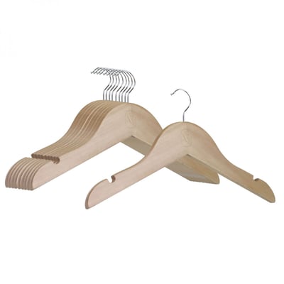 Lot de 40 cintres pour vêtements bébé avec crochet pivotant à 360° - Bois clair VIVEZEN