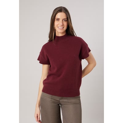 Pull femme col montant maille douce ADELINE DEELUXE