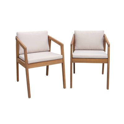 Fauteuil de jardin bois d'acacia (lot de 2) ZAMARA SWEEEK