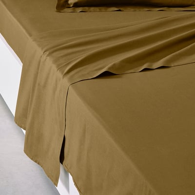 Drap plat pour lit 2 personnes uni ORGANIC TODAY