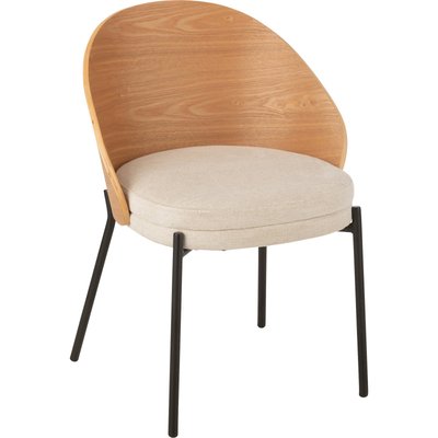 Chaise design bois naturel et métal assise  élégante RECOLLECTION