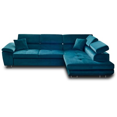 Canapé d'Angle Convertible en Velours 5 places - DIMAS LISA DESIGN