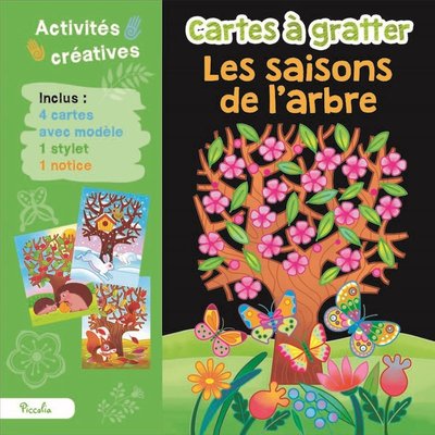 Cartes à gratter Les saisons de l'arbre PICCOLIA EDITIONS
