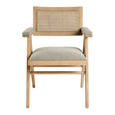 Fauteuil en lin et frêne BLANC D’IVOIRE