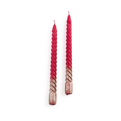 Lot de 2 bougies torsadées paillettes, Caspar LA REDOUTE INTERIEURS