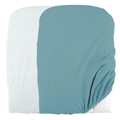 Lot de 2 housses de matelas à langer en éponge bouclette DOMIVA