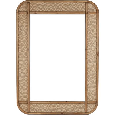 Miroir rectangulaire bois naturel ambiance chaleureuse RECOLLECTION