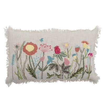Coussin salon brodé floral  TETTI BLOOMINGVILLE