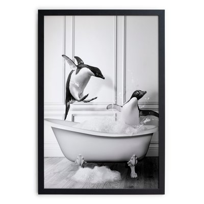 Tableau avec cadre Pingouins BAIN REALLY NICE THINGS