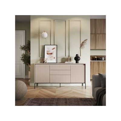 Buffet bas en panneaux de particules 2 portes 166 cm, LENARA BOBOCHIC