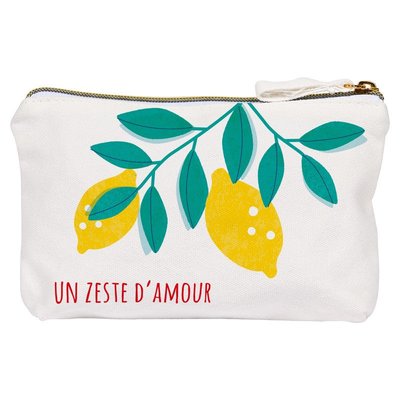 Pochette avec fermeture éclair ZESTE D'AMOUR DRAEGER PARIS