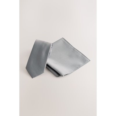 Cravate étroite et pochette texturée ensemble NEXT