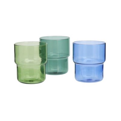 Verres à eau couleur  set de 3 MADAM STOLTZ