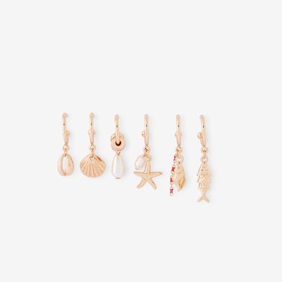 Set de 6 créoles charms marin BALABOOSTE