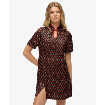 Robe courte en jacquard à col Mao SUPERDRY