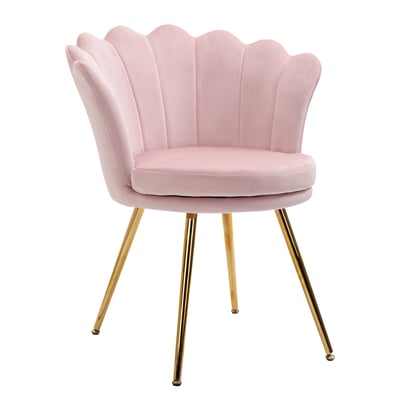 Accent Chair Polyester Rose HOMCOM