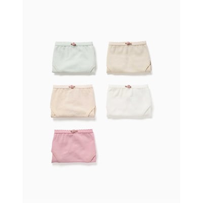Lot de 5 culottes avec roses décoratives ZIPPY