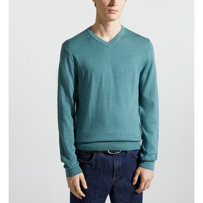 Pull Droit Terive Col V Laine Mérinos Responsable GALERIES LAFAYETTE