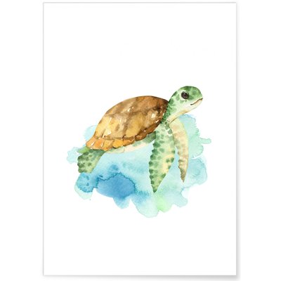 Affiche Enfant Tortue L'AFFICHERIE