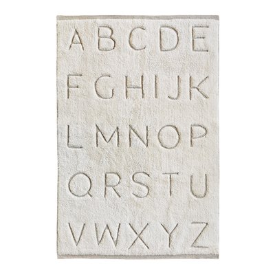 Tapis enfants lavable en coton motif alphabet relief THE DECO FACTORY