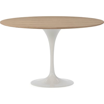 Table à manger ronde en frêne et aluminium RECOLLECTION