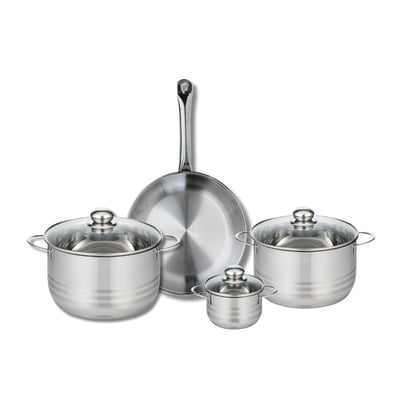Batterie 1 poêle 28cm + 3 faitouts 12/20/24cm PROFI BRILLANT ELO