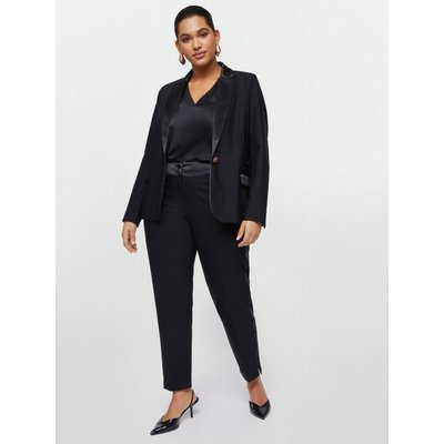 Pantalon élégant avec bords latéraux et à la taille en satin FIORELLA RUBINO