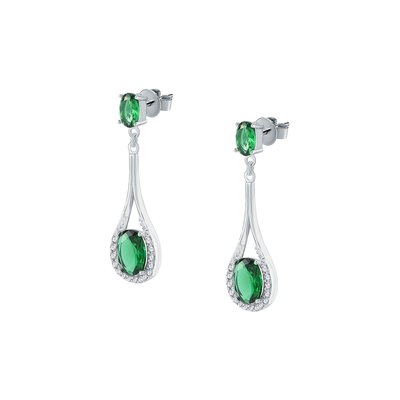 Boucles d'oreilles en argent 925 et oxyde de zirconium CLEOR