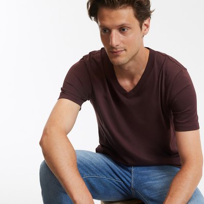 T-shirt col V manches courtes LA REDOUTE COLLECTIONS