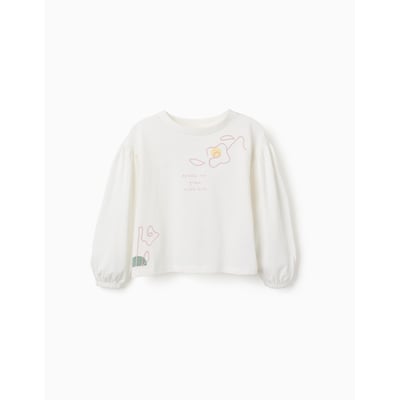 T-shirt à manches longues et bouffantes avec imprimé ZIPPY