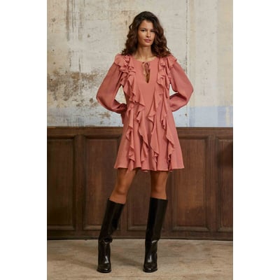 Robe courte évasée uni RUX LA PETITE ETOILE