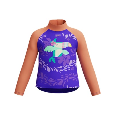 Haut de bain anti-irritation manches longues motif/style toucan SPEEDO