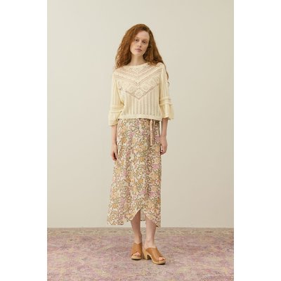 Lucia Printed Wrapover Midi Skirt LOUISE MISHA