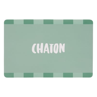 Set de table rectangulaire avec inscription Chaton ATMOSPHERA