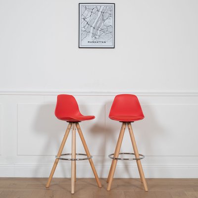 Tabourets scandinaves, lot de 2, TOBIAS HAPPY GARDEN