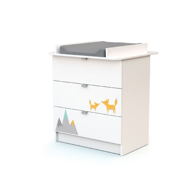 Commode à langer 3 tiroirs en bois ALBA WEBABY