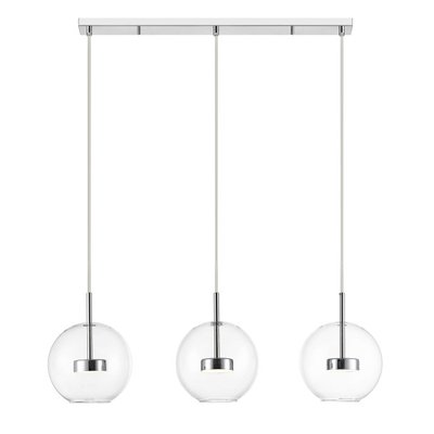 Suspension  chromée à trois verres - GICA KOSILUM