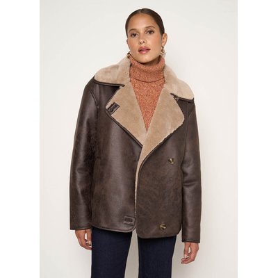 Veste en fausse peau lainée SUD EXPRESS