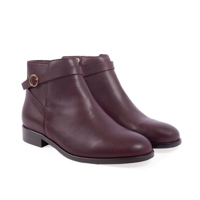 Bottines cavalières plates cuir lisse JULES & JENN