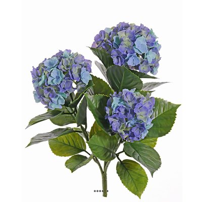 Hortensia artificiel 3 têtes en piquet ARTIFICIELLES