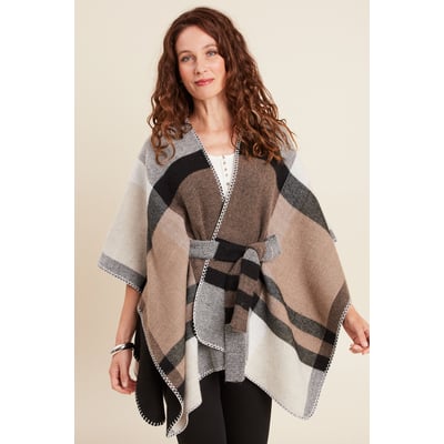 Poncho réversible ceinturé BREAL