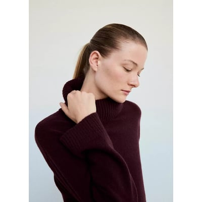 Pull de pyjama en maille col roulé MANGO